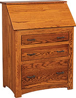 Junior's Mission Drop Front Desk | Oak in Michaels OCS113 | 32in W x 18 1/2in D x 43in H | The Amish Home | Amish Furniture at the Pittsburgh Mills