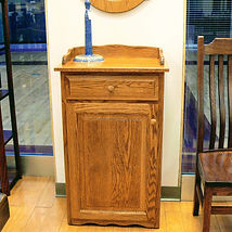 SOLD Dry Sink with Drawer 22 1/2in W x 14 1/2in D x 39 1/2in H Solid Oak in Seely OCS104 stain Solid Hardwood Furniture Made in the USA The Amish Home Amish Furniture Pittsburgh Mills