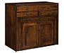 Century Buffet Table with 5 leaves | Brown Maple in Asbury OCS117 | 52in W x 26in D x 42 1/2in H | The Amish Home | Amish Furniture at the Pittsburgh Mills