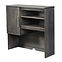 La-Salle Urban Hutch | Brown Maple in Antique Slate OCS118 | 48in W x 15in D x 40in H | The Amish Home | Amish Furniture at the Pittsburgh Mills
