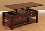 Open Garnet Hill Lift-Top Coffee Table | Brown Maple in Rich Cherry OCS227 | 48in W x 22in D x 18in H | The Amish Home | Amish Furniture at the Pittsburgh Mills