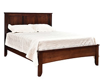 Roxbury Panel Bed|Brown Maple in Rich Tobacco OCS228|Headboard 52in H, footboard 20 1/2in H|The Amish Home|Amish Furniture at the Pittsburgh Mills