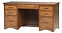 Prairie Mission Credenza Desk with box/box/file pedestal | Rustic QSWO in Michaels OCS113 | 60in W x 24in D x 30 1/2in H | The Amish Home | Amish Furniture at the Pittsburgh Mills