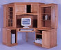 Heirwood 82 Corner Computer Center shown open | Oak in Fruitwood OCS102 | 73in W x 24in D x 74 3/4in H | The Amish Home | Amish Furniture at the Pittsburgh Mills