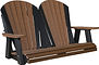 Outdoor Poly Aridondack Swing | Tangent Poly Lumber in Antique Mahogany on Black | 55in W x 30in D x 30in H | The Amish Home | Amish Furniture at the Pittsburgh Mills