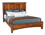 Bella Panel Bed with low footboard | Brown Maple in Asbury OCS117 | Headboard 51in H, footboard 15in H | The Amish Home | Amish Furniture at the Pittsburgh Mills