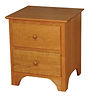 Jonas's Shaker 2 Drawer Nightstand|Oak in Seely OCS104|22in W x 19in D x 25in H|The Amish Home|Amish Furniture at the Pittsburgh Mills