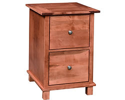 Farmerstown 2-Drawer File Cabinet | Roughsawn Brown Maple in Seely OCS104 | 20in W x 22in D x 30in H | The Amish Home | Amish Furniture at the Pittsburgh Mills