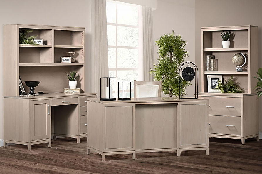 Villa Office Furniture Collection|Solid Cherry in Sand OCS132|The Amish Home|Amish Furniture at the Pittsburgh Mills