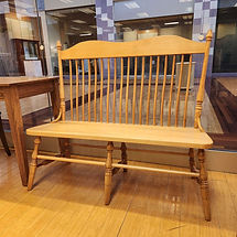 New On Display Hoosier Bench 48" Solid Brown Maple in S-2 OCS101 48in W x in D x 43in H Solid Hardwood Furniture Made in the USA The Amish Home Furniture in Pittsburgh Mills