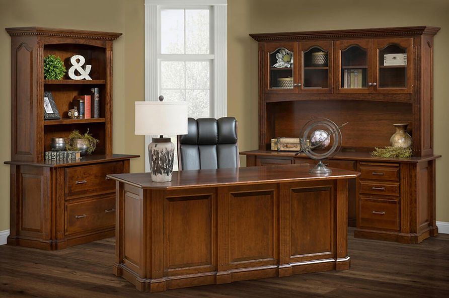 Signature Office Furniture Collection|Solid Cherry in Asbury OCS117|The Amish Home|Amish Furniture at the Pittsburgh Mills