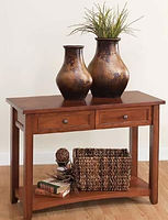 Madison Sofa Table|Cherry in Washington OCS107|42in W x 18in D x 30in H|The Amish Home|Hardwood Furniture at the Pittsburgh Mills