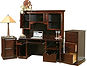 Wayne's Traditional Desk shown open | Brown Maple in Onyx OCS230 | 65 3/4in W x 26in D x 71in H | The Amish Home | Amish Furniture at the Pittsburgh Mills