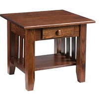 Steve's Mission End Table | Oak in Asbury OCS117 | 22in W x 24in D x 24in H | The Amish Home | Amish Furniture at the Pittsburgh Mills