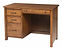 Prairie Mission Credenza Desk with box/box/file pedestal | Rustic QSWO in Michaels OCS113 | 48in W x 24in D x 30 1/2in H | The Amish Home | Amish Furniture at the Pittsburgh Mills