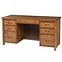 Coventry Mission Credenza Desk with Box/Box/File Pedestal | Rustic Quartersawn White Oak in Michaels OCS113 | 60in W x 24in D x 30 1/2in H | The Amish Home | Amish Furniture at the Pittsburgh Mills