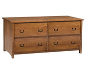 Rivertowne Lateral File Credenza | Rustic Quartersawn White Oak in Michaels OCS113 | 60in W x 24in D x 30 1/2in H | The Amish Home | Amish Furniture at the Pittsburgh Mills