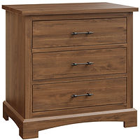 Yorkshire Nightstand with 3 drawers | Brown Maple in Cocoa Lite | 23 1/2in W x 20in D x 26in H | The Amish Home | Amish Furniture at the Pittsburgh Mills