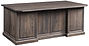 Ray's Executive Desk shown from back | Oak in Antique Slate OCS118 | 72in W x 42in D x 30in H | The Amish Home | Amish Furniture at the Pittsburgh Mills
