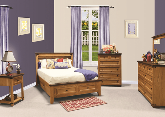 Amish Home Hardwood Furniture Farmhouse Heritage Bedroom Set Pgh Mills