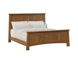 Rock Creek Bed | Rustic Hickory in Seely OCS104 | Headboard 53in H, footboard 28in H | The Amish Home | Amish Furniture at the Pittsburgh Mills