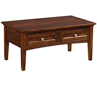 Riverton 41" Coffee Table with drawers | Rustic Cherry in Asbury OCS117 | 41 1/2in W x 23 1/2in D x 19 1/2in H | The Amish Home | Amish Furniture at the Pittsburgh Mills