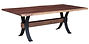 Abbington Live Edge Dining Table with timber beam base | Rustic Walnut in Natural OCS100 | Many Sizes Available | The Amish Home | Amish Furniture at the Pittsburgh Mills