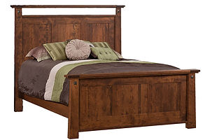 Freehold Estate Bed | Rustic Cherry in Asbury OCS117 | Headboard 60 1/4in H, footboard 28 3/4in H | The Amish Home | Amish Furniture at the Pittsburgh Mills