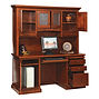Homestead Credenza Desk shown open | Cherry in Boston OCS111 | 66in W x 23in D x 73 1/2in H | The Amish Home | Amish Furniture at the Pittsburgh Mills