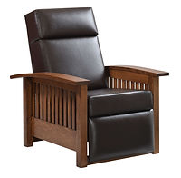 Liberty Mission Recliner | Rustic Quartersawn White Oak in Medium OCS110 | 33 1/4in W x 37 1/2in D x 41 1/2in H | The Amish Home | Amish Furniture at the Pittsburgh Mills