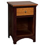 Buckeye Nightstand with 1 drawer | Two-Tone in Brown Maple with Elm drawers & tops | 20in W x 19in D x 30in H | The Amish Home | Amish Furniture at the Pittsburgh Mills