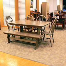 Millcreek Trestle Table & Bench with Carla Side Chairs