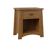 Rock Creek Nightstand with 1 Drawer | Rustic Hickory in Seely OCS104 | 26in W x 20in D x 29 1/2in H | The Amish Home | Amish Furniture at the Pittsburgh Mills