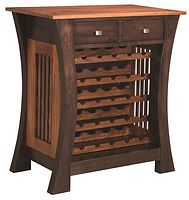 Darlington Wine Cabinet | Two-toned in | 36 3/4in W x 22 1/2in D x 40in H | The Amish Home | Amish Furniture at the Pittsburgh Mills