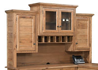 Koehler Road Canted Hutch | Rustic Hickory in Cappuccino OCS119 | 58in W x 18in D x 48in H | The Amish Home | Amish Furniture at the Pittsburgh Mills