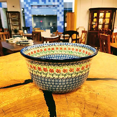 Mixing Bowl 4qt - Maraschino - Ceramika Artystyczna Bolesławiec Polish Pottery - The Amish Home - Galleria at Pittsburgh Mills Amish Furniture