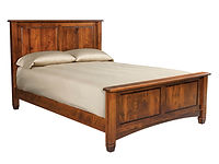 Bella Panel Bed | Brown Maple in Asbury OCS117 | Headboard 51in H, footboard 26in H | The Amish Home | Amish Furniture at the Pittsburgh Mills
