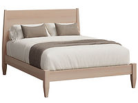 Providence Kenyon Bed with low footboard | Brown Maple in Frost OCS131 | Headboard 48 1/4in H, footboard 14 1/2in H | The Amish Home | Amish Furniture at the Pittsburgh Mills