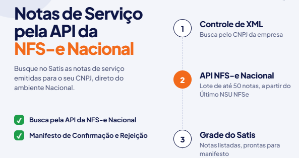 Busque no Satis as notas de serviço emitidas para o seu CNPJ