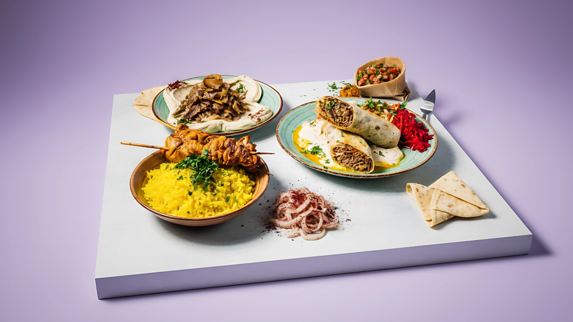 Arranged Food and Objects