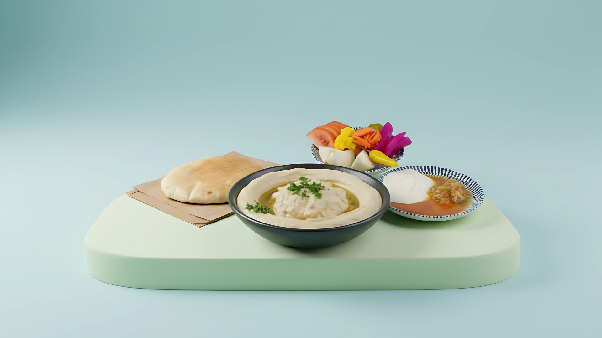 Arranged Food and Objects