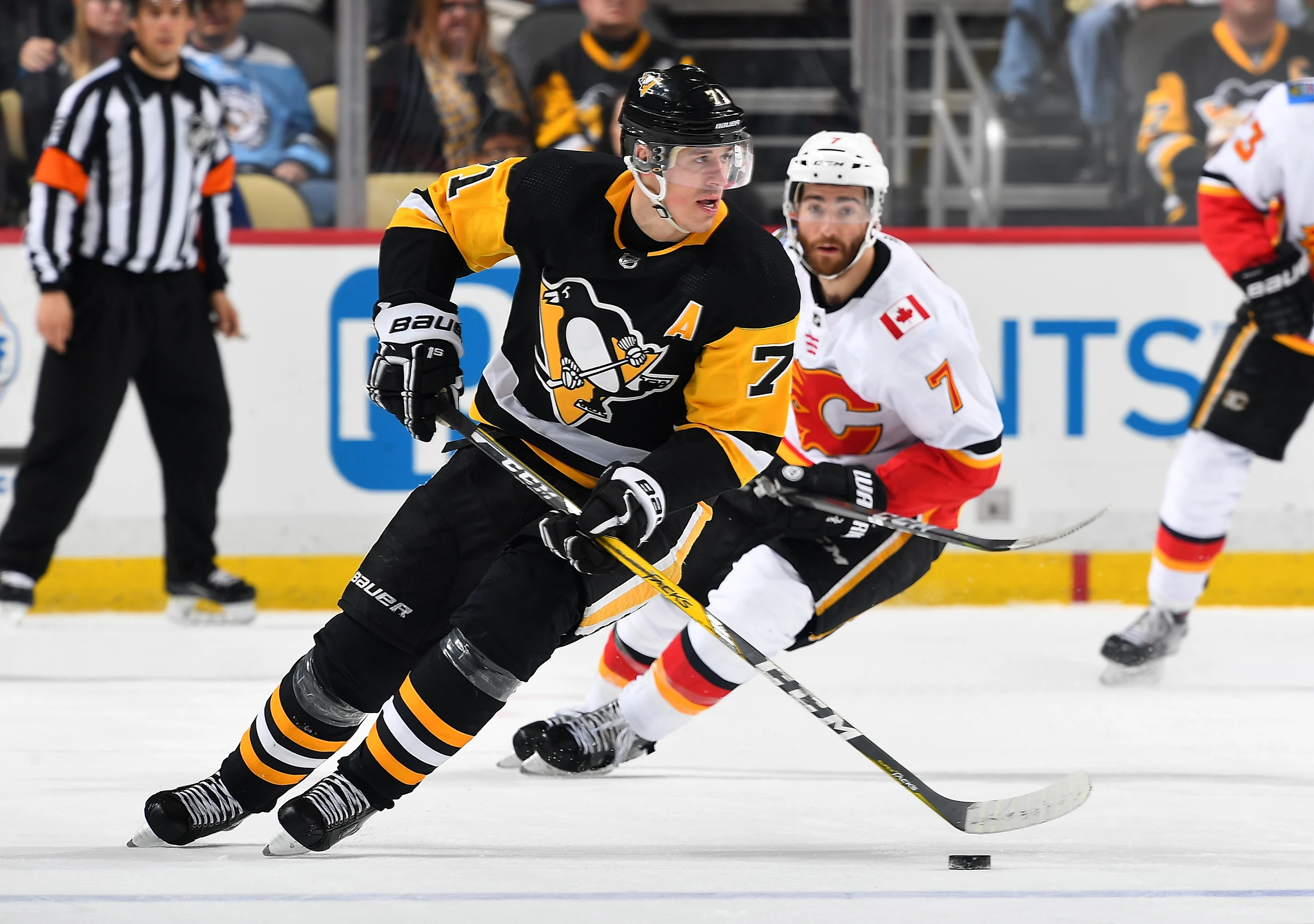 Pittsburgh Penguins' Evgeni Malkin vs. Calgary Flames