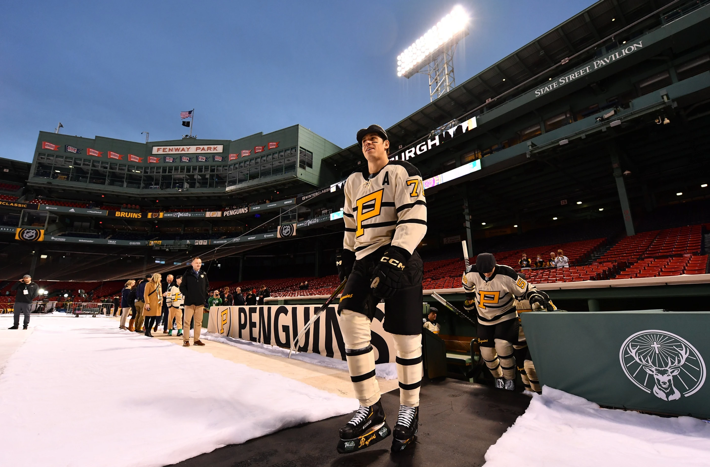 Pittsburgh Penguin Evgeni Malkin at the 2023 NHL Winter Classic