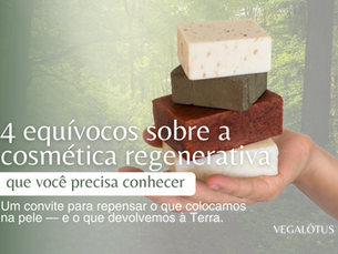 uma mão segurando sabonetes regenerativos da vegalótus