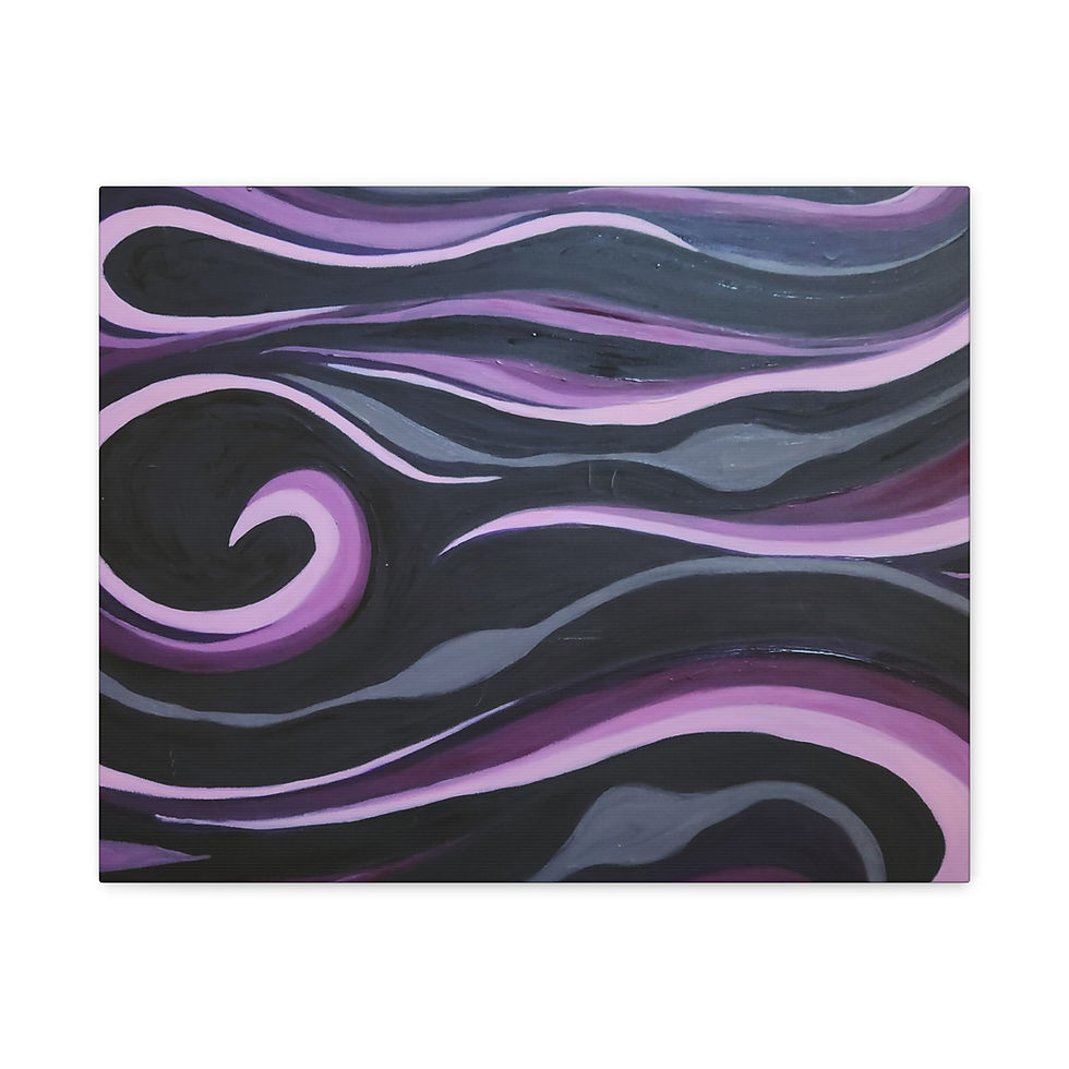 "purple hazy day" high quality canvas print