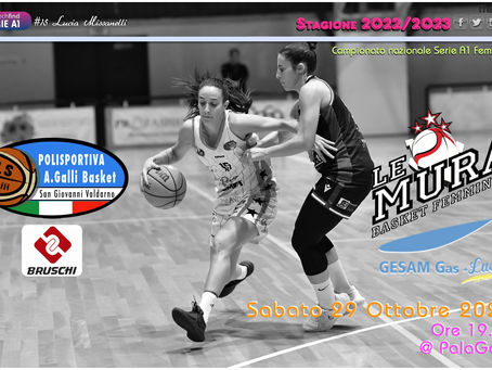 Basket Le Mura Lucca, scocca l’ora del derby in casa della Bruschi San Giovanni Valdarno