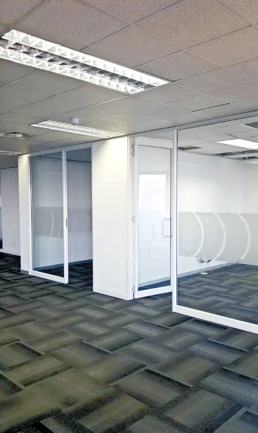 Office partitioning in Braamfontein, South Africa