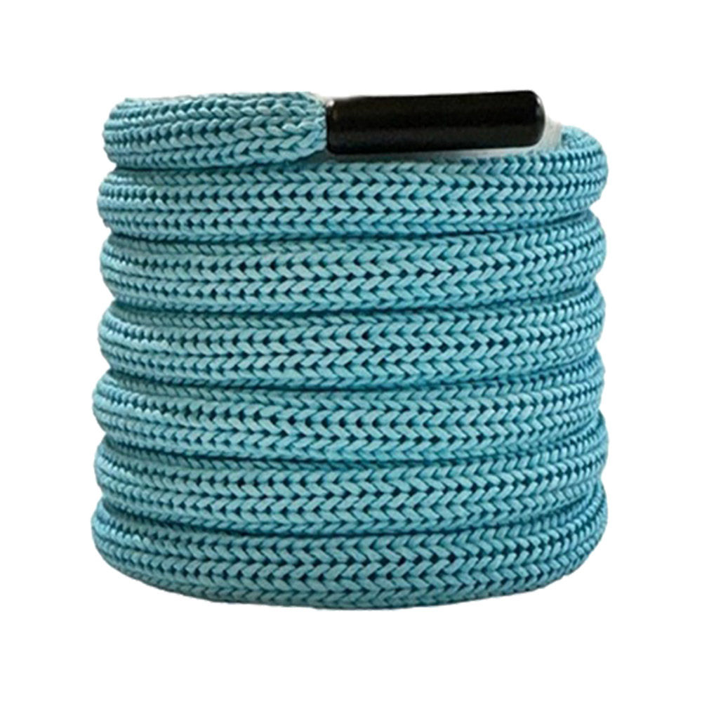 Lacet ronds bleu, éco-conscient et élégant, parfait pour apporter une touche de sérénité et de style à vos chaussures.