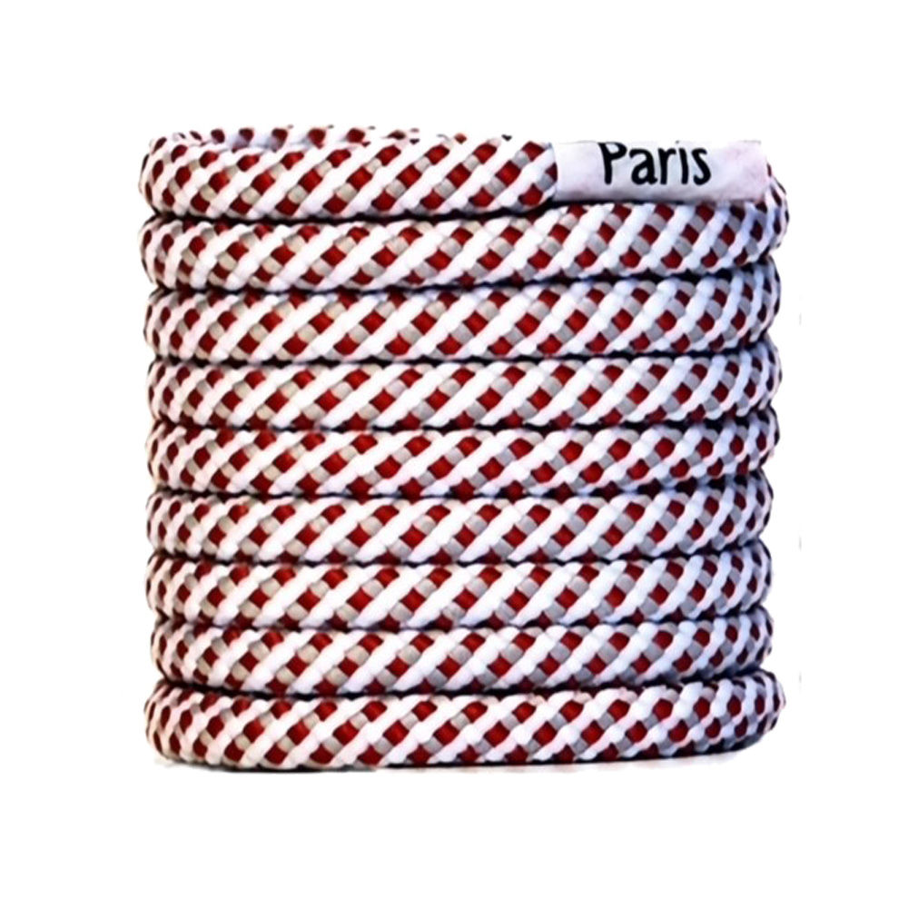 Lacets ronds rouge bordeaux gris et blanc  pour sneakers et baskets
