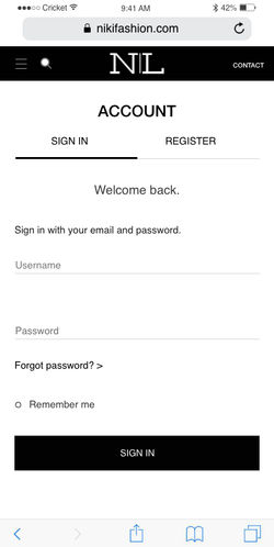 UX & UI Design for Sign in